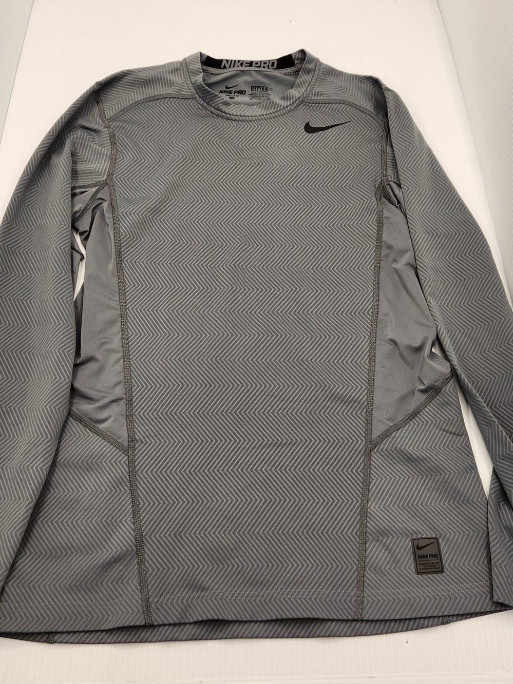 Nike Pro Men's Long Sleeve Compression Top - Gray